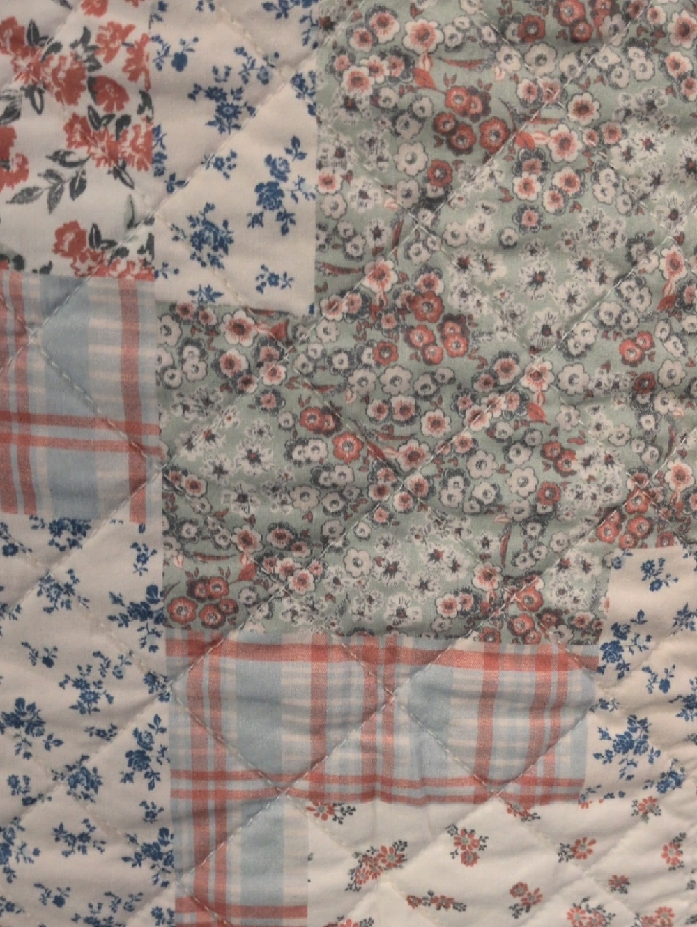 Rockin'C Ditzy Quilted Floral Plaid Mini Skirt Cottagecore Grandmacore Feminine - Picture 6 of 13